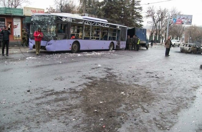 Bombardement de l’arrêt de bus « Bosse » à Donetsk – 22 janvier 2015